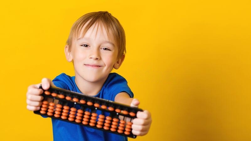 Kid with Abacus 