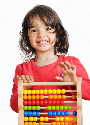 Kid With Abacus Rod