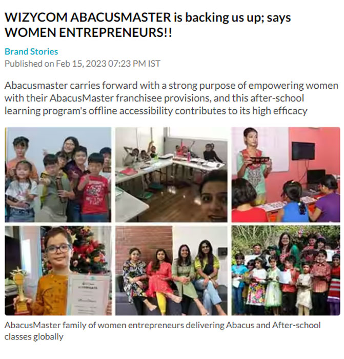 Hindustan Times featured Wizycom AbacusMaster